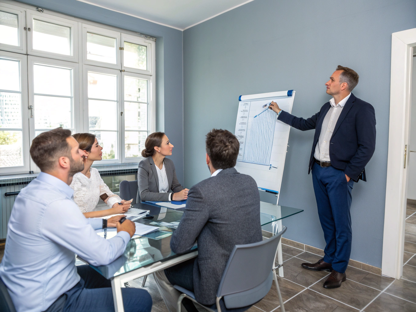 Consultant en réunion d'affaires professionnelle