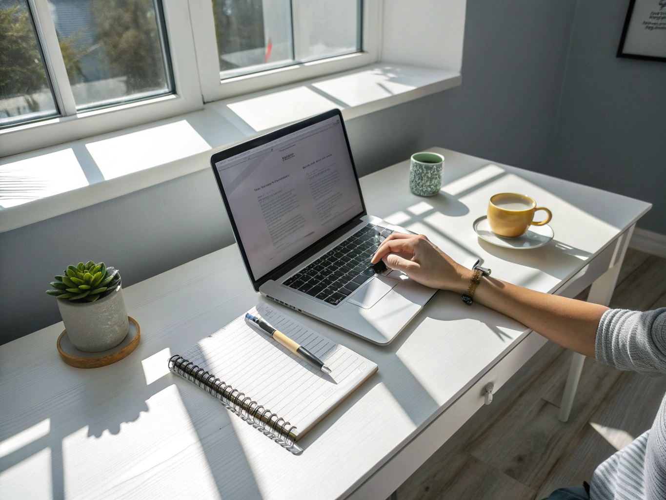 Espace de travail digital montrant la création de site internet